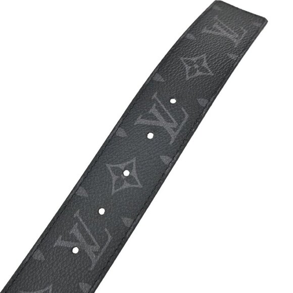 LOUIS VUITTON LV Initiales Belt 40mm 85/34 Monogram Eclipse Black M9043 - Picture 7 of 12